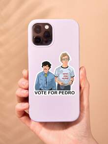 "Vote For Pedro" Funny Movie Sticker, Iconic Napoleon Dynamite Quote Decal For Laptop & Kindle, Geek Chic Retro Humor, Pop Culture Gift - Multicolor - View 3