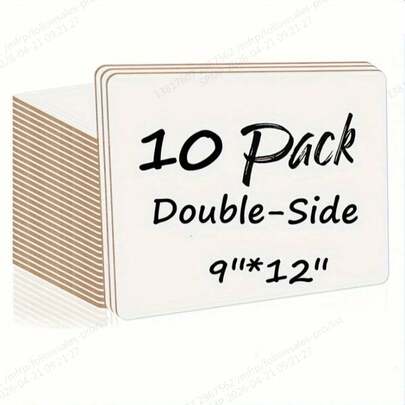 30/20/10pcs Student Personal Dry Erase Whiteboards, 10 Sets - 9x12" Dry Erase Whiteboards For Classroom, Dry Erase Desk Whiteboard For Students, Double-Sided Whiteboards Classroom Set