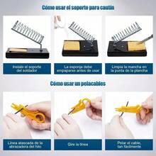 Electric Soldering Kit With Adjustable Temperature For Electronics And Repairs - US A Type Plug(110-127V) - View 4