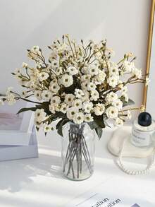 3pcs Artificial Daisy, High-Quality Chamomile & Sunflower, 10-Inch Fake Daisy Outdoor Plants, Vase Centerpiece Tabletop Decor, DIY Home Party, Spring Wildflower Wedding Daisy Party Decoration (White) Chamomile, Photography Accessory Floral Bouquet, Scene Decor - White - View 4