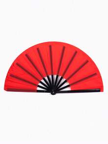 Black Classic Folding Hand Fan, Solid Color Folding Fan, Wooden Accordion-Style Handheld Fan, Summer Cooling Gift, Easy To Carry And Fit In Bag, Suitable For Wedding, Party Gift, Performance, Dance, Home Decor, Festival, Summer - Multicolor - View 15
