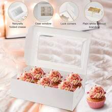 Pastry Packaging Boxes - 60er-Packung weiß - Übersicht 5