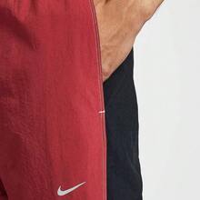 Nike Retro  Men's Casual Patchwork Tapered Woven Versatile Sports Pants - Red/Black and White - View 5