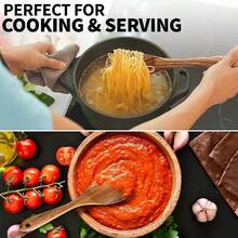 Dụng cụ nấu ăn bằng gỗ, đồ dùng nhà bếp bằng gỗ, thiết bị nấu nướng, dụng cụ nấu ăn chống dính, thìa gỗ. - ngẫu nhiên - Xem 6