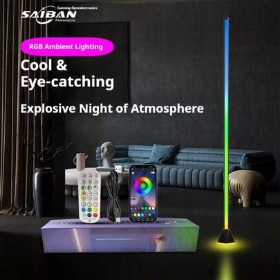 Đèn sàn LED RGB mới năm 2026, đèn góc chiếu sáng xung quanh dùng nguồn USB, điều khiển từ xa và ứng dụng, đèn đổi màu tạo không khí cho phòng khách, phòng ngủ, phòng chơi game.