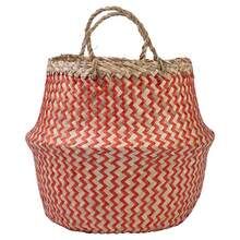 Wanderlust Naturroter Korb mit Griffen, T35x30/46h cm - Rot - Übersicht 4