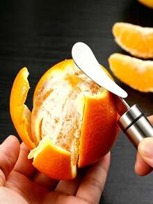 1 cái, Dụng cụ gọt vỏ cam, Dụng cụ gọt vỏ cam bằng thép không gỉ, Dụng cụ gọt vỏ chanh đơn giản, Dụng cụ cắt sáng tạo, Dụng cụ gọt vỏ cam có tay cầm cong, Dụng cụ chế biến rau củ quả, Dụng cụ nhà bếp cho nhà hàng - A - Xem 7
