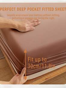 1 bộ ga trải giường họa tiết ombre, tấm bảo vệ nệm, phù hợp với mọi kích cỡ giường - đơn, đôi, cỡ queen, mềm mại và thoáng khí, phù hợp với nệm có độ dày lên đến 11,8 inch. - Nhiều màu - Xem 4