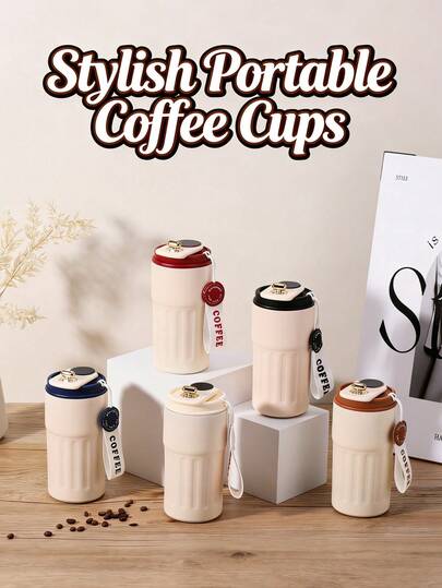 1 cốc cà phê latte cách nhiệt chân không 450ml, thành đôi bằng thép không gỉ, chống rò rỉ, cốc du lịch di động, phù hợp cho các cặp đôi, lý tưởng làm quà tặng bình nước cho Giáng sinh, Lễ Tạ ơn, Kỷ niệm, hoạt động ngoài trời, du lịch, chạy bộ, đạp xe, leo núi, bơi lội, tựu trường.