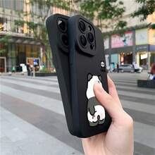 This Matte-Finish, One-Piece Smartphone Case Features A Unique Panda Design. It's Compatible With Apple 17, 16, 15, 14, 13, 12, 11 Plus/Pro/Max, And Galaxy S22, S23, S24, And S25. It's Perfect For Halloween, Back To School, Labor Day, Birthdays, Gifts For Loved Ones Or Friends, Or Even For Yourself. - Black - View 4