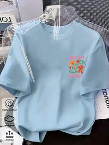 Summer Beach Vibes: An Ultra-Comfortable, Breathe-Easy Oversized Floral Printed T-Shirt For Women, Perfect For Everyday Wear - Bean Green - View 5