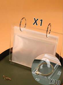 Anti-Oxidation Jewelry Storage Box Earrings Necklace Organizer Transparent Nordic Style Simple Portable Plastic Storage-Book - A - View 16