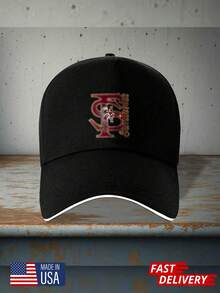 Street Style Fashion Hat Florida State Seminoles Logo Embroidered Black Baseball Cap For Men And Women Casual Wear Sports Events And Daily Outings Lightweight Breathable Fabric With Structured Cr - màu đen - Xem 1