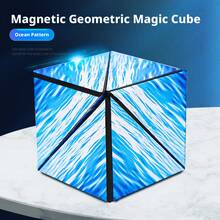 3D Geometric Magnetic Cube - Three-Dimensional Transformable Flip Block - (Họa tiết đại dương) Khối lập phương không gian từ tính - Xem 2
