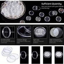 10/30/50Pcs Coin Collection Box Set – Transparent Coin Boxes, Round Plastic Coin Storage Boxes, Coin Collection & Storage Supplies, Commemorative Coin Protection Boxes, Round Transparent Plastic Coin Organizers With Storage Boxes, Coin Protection Boxes, Commemorative Coin Protection Boxes, Coin Collectibles, Round Storage Boxes - Multicolor - View 9