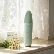 Waterproof Ultrasonic Facial Cleansing Device Electric Silicone Brush For Deep Pore Cleansing Massage Exfoliation And Skin Rejuvenation With Gentle Vibrations For Sensitive Skin - Green - View 5