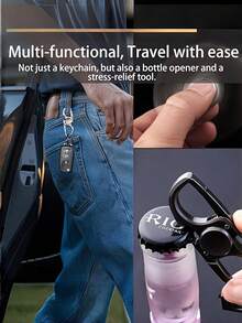1 chiếc móc khóa EDC đa chức năng bằng hợp kim, được trang bị dụng cụ mở nắp chai và cơ chế xoay, có lò xo vonfram và vòng bi chính xác giúp xoay trơn tru, dụng cụ để bàn di động, phù hợp cho nhân viên văn phòng, người đi làm và sử dụng hàng ngày, một món quà lý tưởng cho bạn trai, chồng hoặc cha. - Xem 6