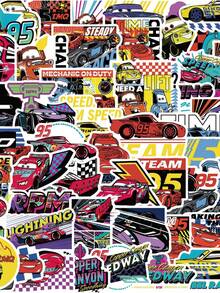 Disney 50 piezas de pegatinas oficiales con licencia de Coches, con personajes clásicos como Lightning McQueen, Sally, Luigi, de material de vinilo resistente al agua, duradero y resistente a la decoloración, adecuado para botellas de agua, portátiles, teléfonos, decoración de automóviles, decoraciones de fiesta, regalos de cumpleaños, imprescindible para fans - Multicolor 2 - Ver 2