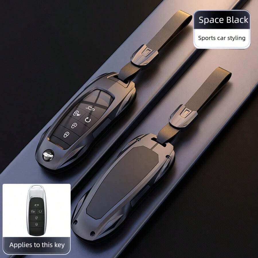 Thích hợp cho ốp lưng chìa khóa Aion S, Y Plus, V, LX, GAC, Aion Car Mysterious 580, điều khiển từ xa chuyên dụng, vỏ kim loại có khóa cài. - A - Xem 1