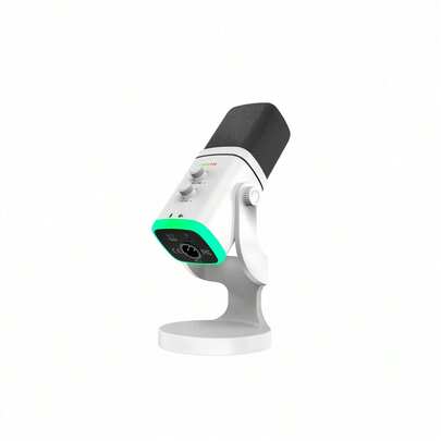 Easypie Selection USB/XLR Dynamic Microphone With RGB Control, Headphone Jack, And Mute Mic, Suitable For PC Gaming, Recording, And Live Streaming