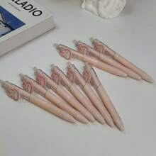 1支/5支/10支裝可愛兔子造型中性墨水筆組 - 粉色高品質蝴蝶結系列按壓筆，派對禮物，開學必備品，繪圖筆，學校用品，時尚文具，紀念品多件組禮包 - 黑色A - 查看 4