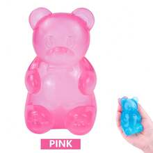 1pc Sugar Bead-Filled Ultra Squishy Bear Stress Ball - 7.5cm/2.95inch High Density Slow-Rebound Sensory Toy For Classroom Prizes & Party Favors,  Gel Texture Tactile Fidget (Colors Vary) - Purple - 查看 6