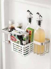1pc Expandable Hanging Storage Basket, Multifunctional Storage Box Without Drilling, Suitable For Cabinet Drawers, Desktops, Kitchen, Bathroom And Office - Multicolor - View 4