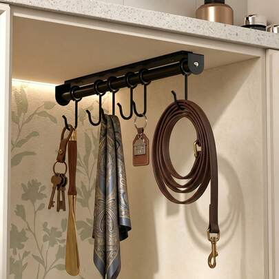 Móc treo đa năng dùng cho tủ đựng đồ, giá đựng đồ nhà bếp đa năng, giúp sắp xếp tủ quần áo và nhà bếp mà không cần đinh, thích hợp để đựng cốc, móc treo đồ gắn tường hiện đại.