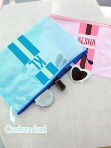 Personalized Pool Bag, Creative Name Beach Bag, Bridesmaid Wedding Tote, Personalized Bachelorette Party Sun Protection Travel Bag, And Sunscreen Storage Bag For Party And Gifts - Multicolor - View 2