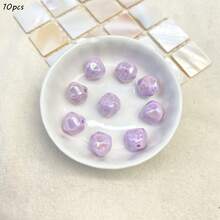 12mm Piedra irregular de unicolor chapada en AB con orificio pasante, material para accesorios de joyería DIY/cuerda de teléfono móvil, pulsera y otros - Multicolor - Ver 14
