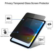 BOLLYMORE Protector de pantalla de vidrio templado con privacidad de 360° para iPad (A16) de 11.a generación 2025 de 11 pulgadas / 10.a generación 2022 de 10.9 pulgadas - Vidrio de privacidad - Ver 2