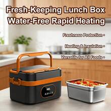 Smart Timed Heating Lunch Box With Wireless Charging, 5-Side Heating Technology, Water-Free Self-Heating Insulated Food Container For Adults - UK Plug(220-240V) - View 3