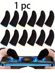 10pcs/20pcs Breathable Anti-Sweat Gaming Finger Sleeves, Comfortable & Precise, Enhance Gaming Experience, Elastic/Odor-Resistant/Good Conductivity - A - View 15