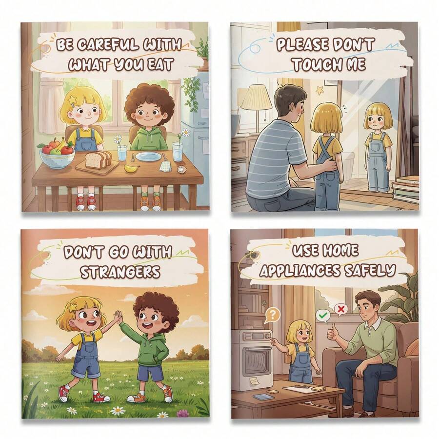 Sách tranh về an toàn cho trẻ em, an toàn thân thể, tiếp xúc đúng và sai, an toàn khi gặp người lạ, tự bảo vệ và giáo dục an toàn. - Sách tranh về an ninh dành cho trẻ em - Xem 1