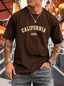 Men's Casual Short-Sleeved Crew Neck T-Shirt, Solid Color, Simple And Elegant For Everyday Wear In Spring/Summer - trắng - Xem 11
