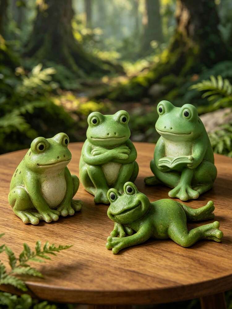 1pc 3D Frog Silicone Candle Mold Cute Lying Position Easy Demold For Aromatherapy Candle Gypsum Resin Home Decor Gypsum Mold Halloween Birthday Easter - A - View 3