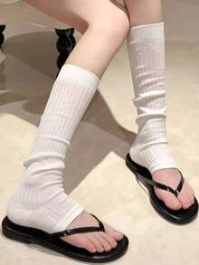 4双春夏芭蕾舞风格短袜，百搭过膝袜，女士款 - 彩色 - 查看 6