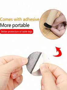 Non-Slip Furniture Pad Set - Easy To Stick, Scratch-Resistant, Noise-Reducing, Floor Protection Pads - Round - View 4