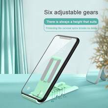 Adjustable Mini Foldable Phone Stand 1PC Macaron Color Foldable Cell Phone Stand, Multi-Angle Portable Slouchy Desktop Holder For Smartphone & Tablet, Universal Desk Cradle For Watching Videos, Live Streaming Mother's Day Gift - Multicolor - View 4