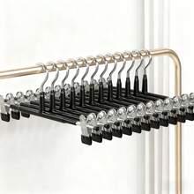 60pcs/20pcs/10pcs Heavy Duty Pants Hangers With Non-Slip Clips - Space Saving Closet Organizers, Coated Pants Clips, Skirt Clips, Stainless Steel Drying Racks For Home, Bathroom, Bedroom, Dorm - Multicolor - View 5