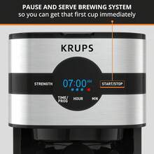 KRUPS Espressería Manual Divine Acero Inoxidable, boquilla de vapor, con sistema Thermoblock, compacta, moderna y fácil de usar, capacidad de 1 L, disfruta de un delicioso sabor a café, XP444C50 - Moderno - Ver 6