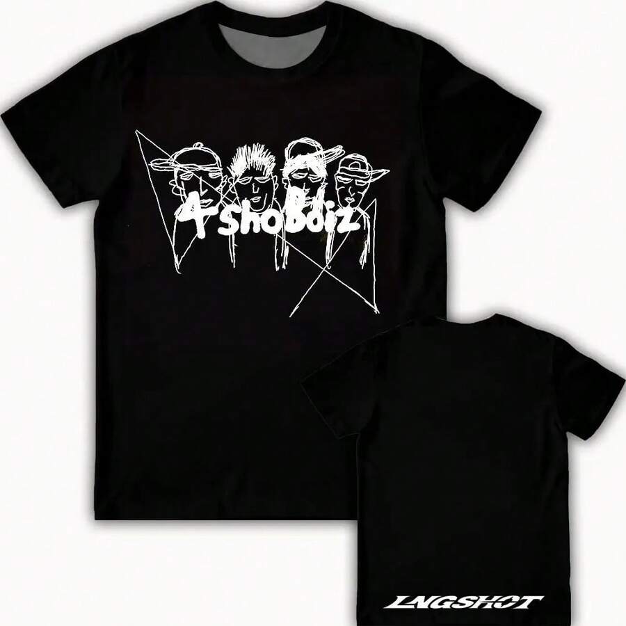 2026 New LNGSHOT Jay Park Same T-Shirt Summer Street Style Short-Sleeve Tee Men's Women's Hip Hop Crew Neck Top - TTscb30243LJ - 查看 1