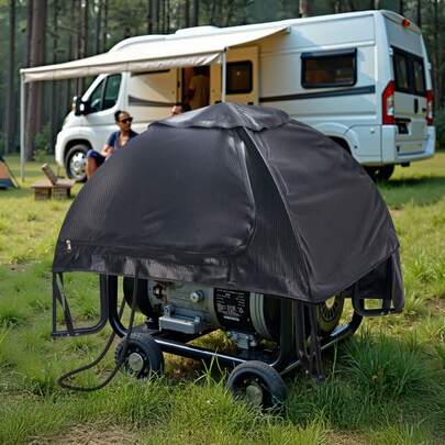 VEVOR Generator Cover, 36 X 26 X 26 Inch Waterproof Universal Generator Cover For Most Generators 70-108 Inches Perimeter, Portable Generator Running Cover With Heavy Duty Thicken Vinyl Fabric, Black