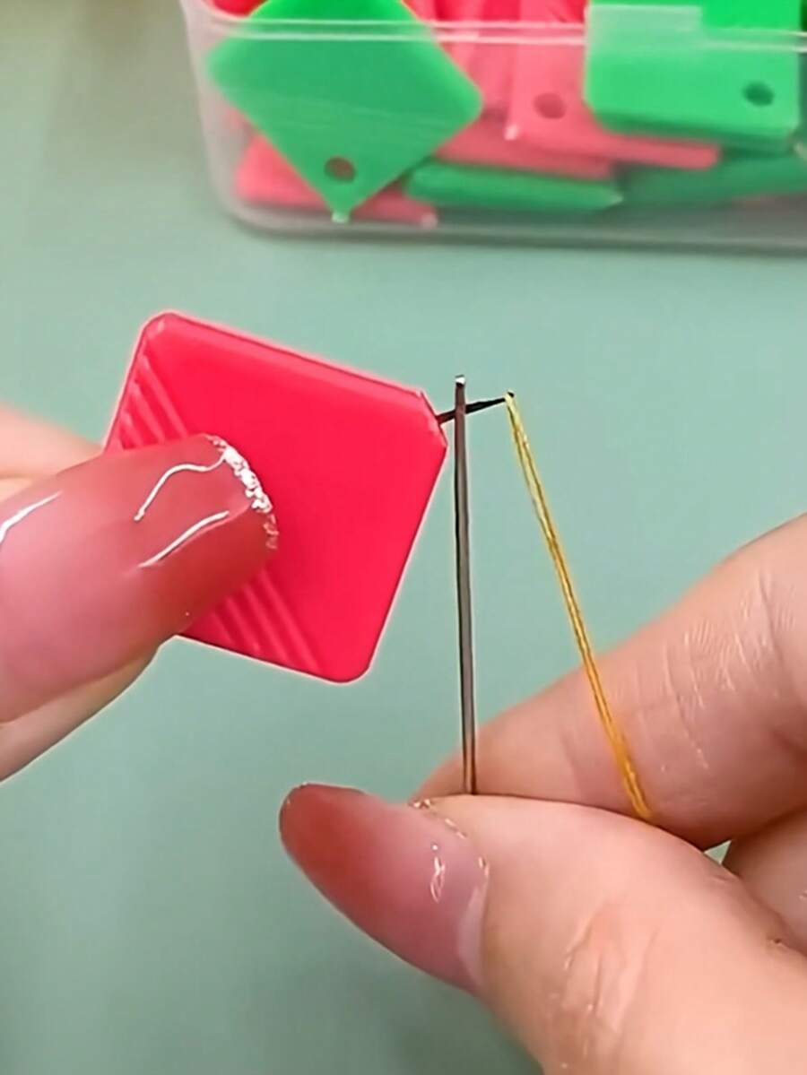 高效穿針器，輕鬆穿線，適用於各種針線工藝，家用縫紉工具，穿線繩工具，彈性穿線繩工具，多功能彈性腰帶，編繩輔助裝置，彈簧眼吸引器