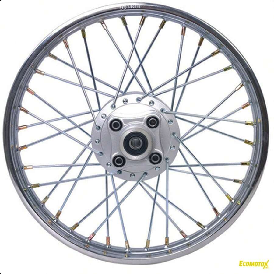 Rin Trasero 1.6x18" para FT125 Rayos Cromado | Resistencia y Desempeño Diario - Plateado - Ver 1