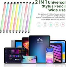 Stylus Pen For Touchscreen 10 Pack, 2 In 1 Universal Stylus High Precision Sensitivity, Stylus Pen For Ipad, Android, Galaxy, Chromebook Tablet All Capacitive Touch Screens - View 2