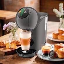 Krups Cafetera Multibebidas de Cápsulas  Genio S Carbón, Más de 30 Bebidas, ajusta el tamaño y temperatura de tus bebidas, KP240BMX - Gris pardo - Ver 11