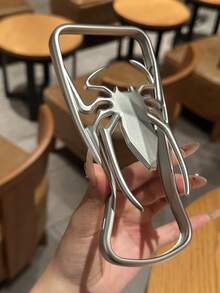 奢华新颖镂空蜘蛛造型手机壳，夏季透气散热，趣味图案设计，轻巧便捷，适合作为礼物送给家人和朋友，兼容 17 Pro Max、17 Pro、17、16 Pro Max、16 Pro、16、15 Pro Max、15 Pro、15 Plus/14 Plus、15、14、13、12、13 Pro Max，软质后盖 - 銀色 - 查看 3