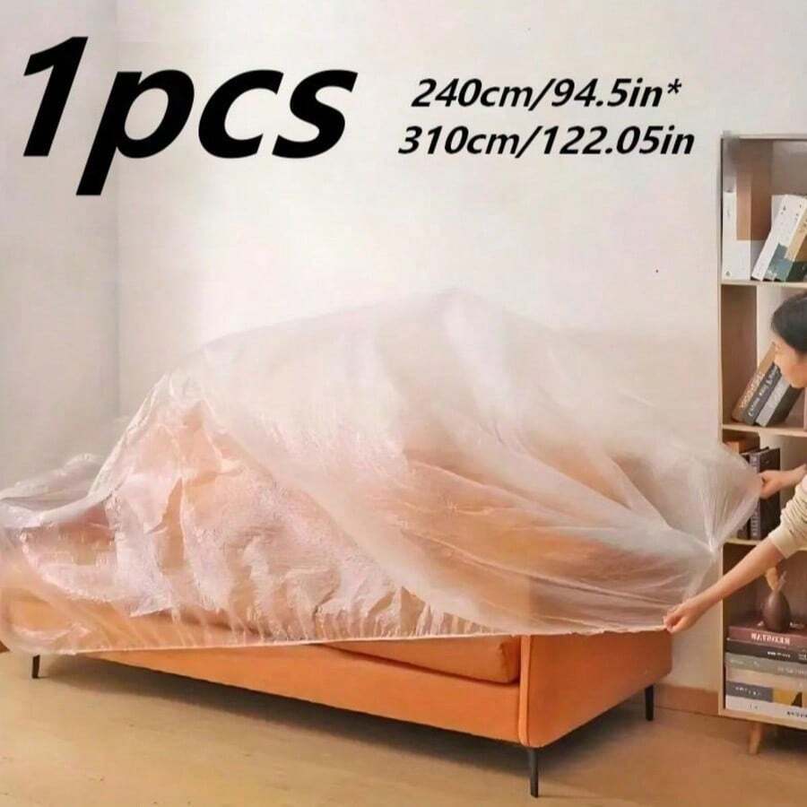 1 chiếc bọc ghế sofa có thể tháo rời, co giãn, che phủ toàn bộ bề mặt, dùng để phủ bụi đồ nội thất, bọc giường, túi chống bụi khi sửa chữa nhà cửa.