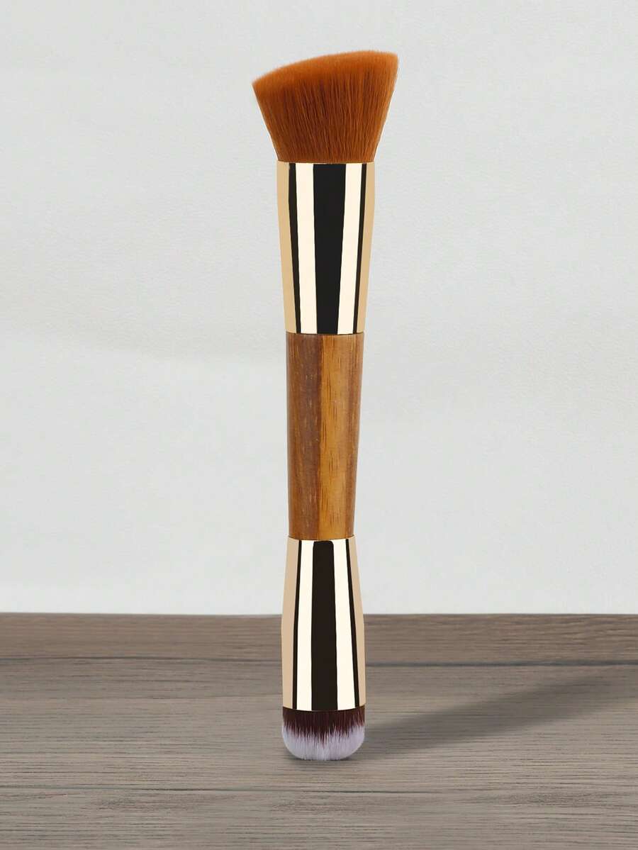 Dual-Ended Foundation Concealer Makeup Brush Rounded Taperd Flawless Brush Ideal For Liquid Cream Powder Blending Concealer - Multicolor - View 1